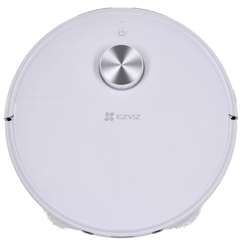 Robotu putekļsūcējs EZVIZ RS2 ar kartēšanu, 4000 Pa sūkšanas jaudu, 5200 mAh bateriju, 220 min darbības laiku, mazgājamu lupatu, bāzes staciju ar 5/5,5 L ūdens tvertnēm