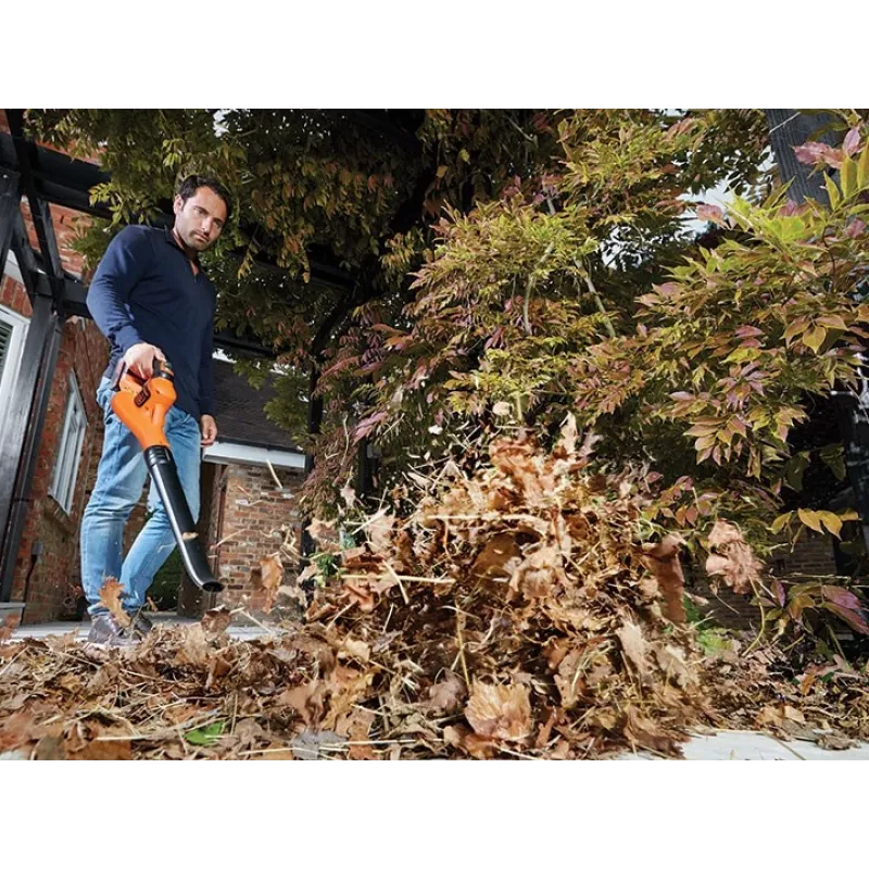 Black & Decker GWC1820PC bezvadu lapu pūtējs 209 km/h Melns, Oranžs 18 V Litijs