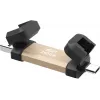 USB zibatmiņa Silicon Power DS72 250 GB, USB 3.2 Gen 2 Type-A / Type-C, alumīnijs/gumijas vāciņš, zelta krāsa