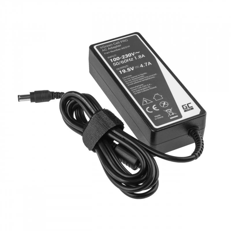 Barošanas adapteris zaļa Cell AD31P 90W iekštelpām maiņstrāvas-līdzstrāvas 19.5V 4.7A Sony klēpjdatoriem, melns
