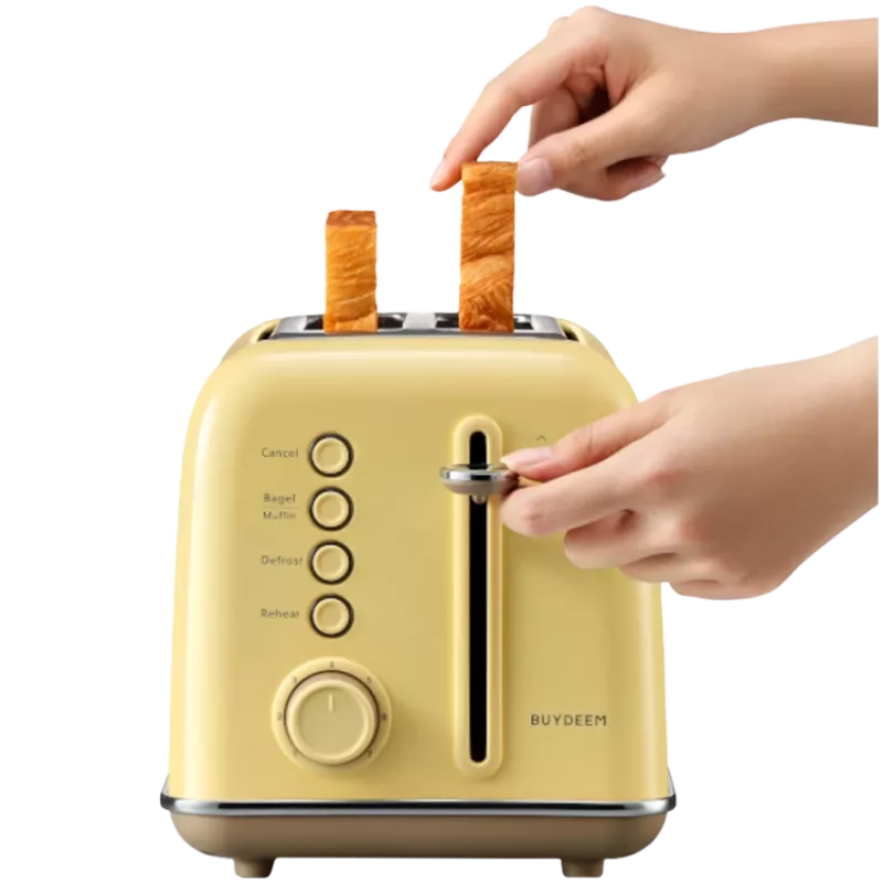 BUYDEEM 2 Slice Toaster, model DT620E, krāsa Mellow Yellow, ES