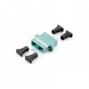 Equip SC šķiedras optikas savienotājs, OM3 daudzmodu duplekss, SC, tirkīza, daudzmodu, 34,7 mm, 9,4 mm, 33 mm
