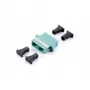 Equip SC šķiedras optikas savienotājs, OM3 daudzmodu duplekss, SC, tirkīza, daudzmodu, 34,7 mm, 9,4 mm, 33 mm