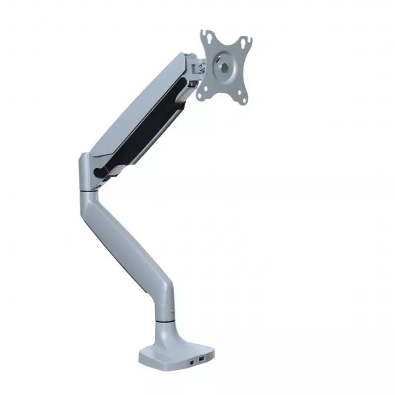 ART RAMM L-35HD gāzes atsperes galda turētājs 1 monitoram 17–45 collas, USB-A un USB-C