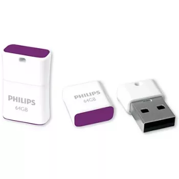 Philips FM64FD85B/00 USB zibatmiņa 64 GB USB Type-A 2.0 violeta, balta