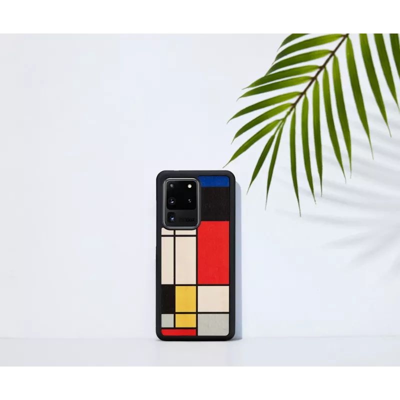 Telefona maciņš man and wood Galaxy S20 Ultra — melna koka aizsargpārvalks