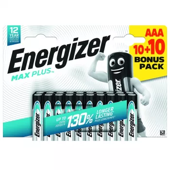 Energizer Max Plus Micro (AAA) baterija sārma-mangāna 1,5 V 20 gab. (E304145700)