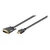 Goobay | DVI-D/HDMI kabelis, apzeltīts | 51580 | DVI-D vīrišķais Single-Link (18+1 pin) | HDMI vīrišķais (A tips) | HDMI uz DVI-D | 2 m