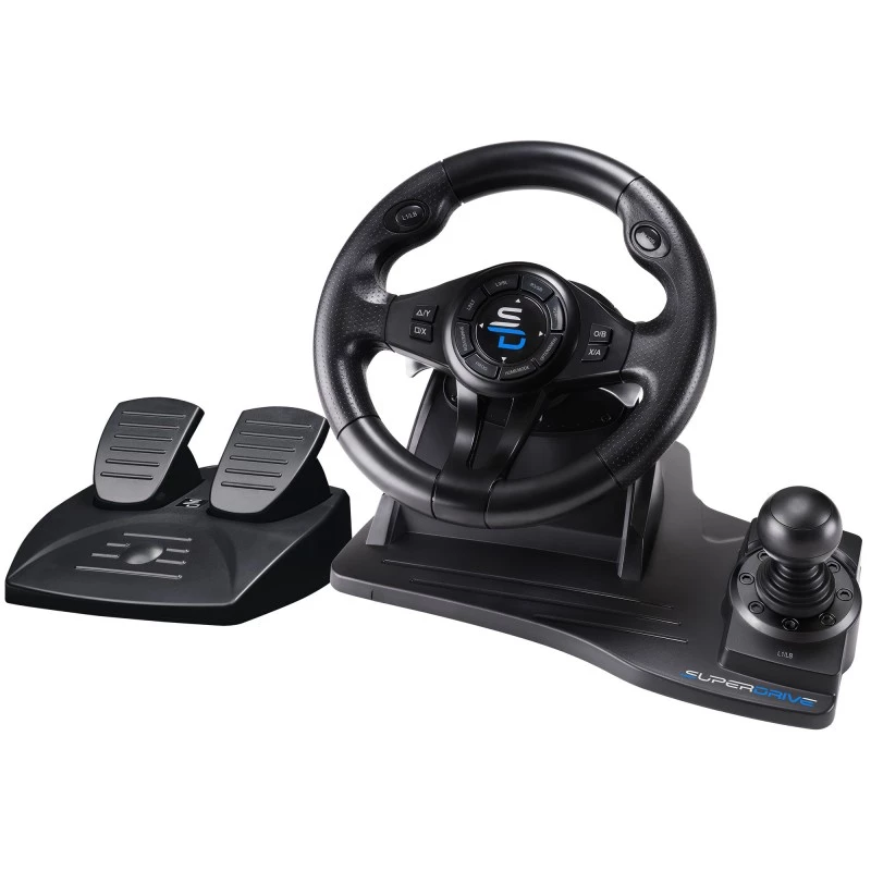 Subsonic SA5596-NG spēļu kontrolieris melns USB stūre pedāļi 270°
