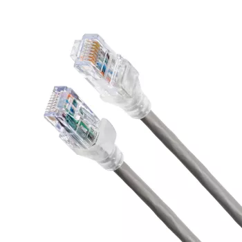Tīkla savienotājvads Belden 10GX Cat6a U/UTP LSZH 3 m RJ-45 uz RJ-45, niķeļa/zelts kontakti, pelēks