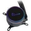Viss vienā šķidruma dzesētājs INTER-TECH LC-360 RGB — 12 cm ventilators, hidrauliskais gultnis, melns