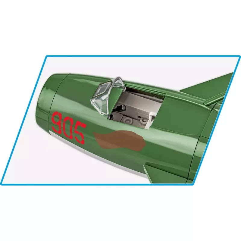 Būvniecības rotaļlieta Cobi Lim-5 MiG-17F Austrumvācijas Gaisa spēku modelis 5825, konstruktors