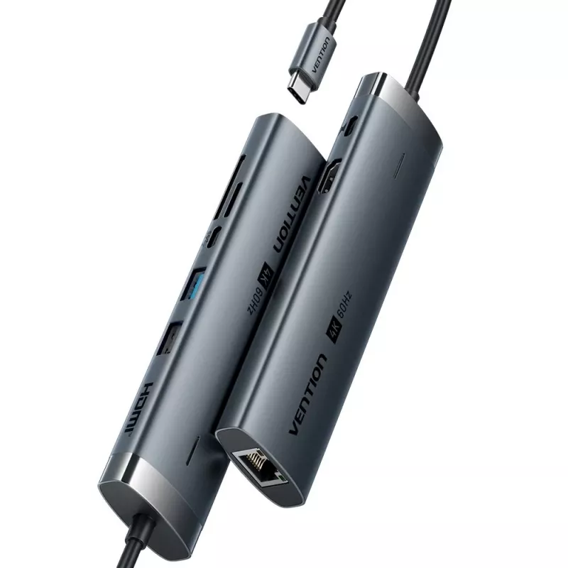 Vention USB-C 8-in-1 4K 60Hz 100W dokstacija