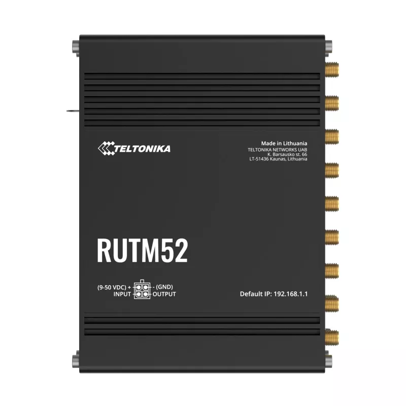 5G maršrutētājs Teltonika RUTM52, 5x GbE, Dual SIM, eSIM, Wi-Fi 5