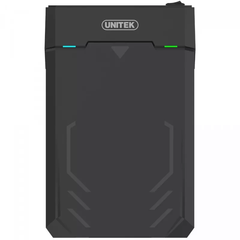 HDD/SSD korpuss Unitek Y-3035 — 2,5/3,5 collu SATA, USB 3.2 Gen 1 (USB Type-B), 6 Gbit/s, melns, maiņstrāvas adapteris