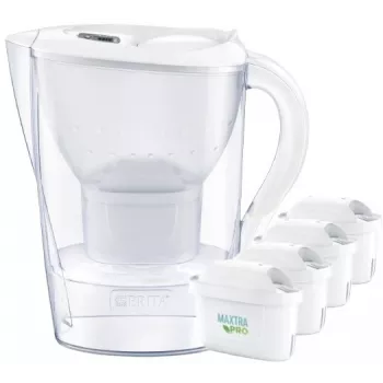 Brita Marella XL jug + 4 Maxtra cartridges (Balts)
