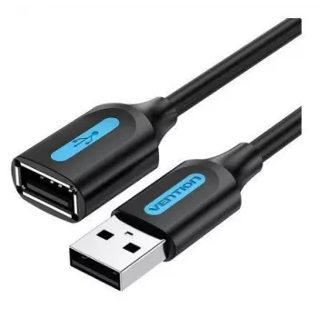 USB 2.0 vīrieša-sieviešu kabelis Vention CBIBD 0,5 m, melns