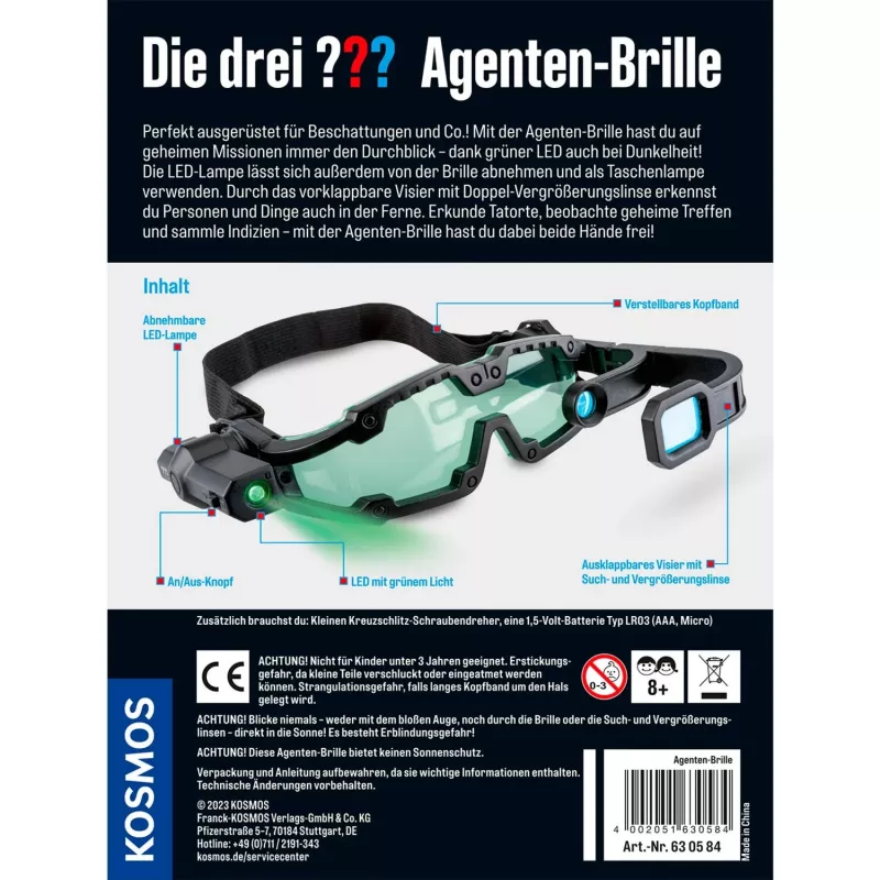 Die drei Agentenbrille, detektīvu komplekti