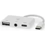 Nedis CCGB64790WT01 klēpjdatoru dokstacija un portu replikators ar vadu USB 2.0 Type-C balts (CCGB64790WT01)