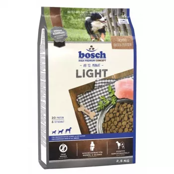 Sausā suņu barība Bosch LIGHT 2.5 kg — Veterinārā diēta pieaugušiem suņiem, vista, 20% olbaltumvielu, 6% tauku, 7% šķiedrvielu