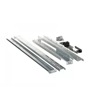 Rack rail kit EVER W/OP-ZA00-0001/00 mounting kit, silver/Melns rail, for cabinet installation