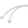 Renkforce USB kabelis USB-C® spraudnis, USB-C® spraudnis 1,00 m balts vītā pāra RF-6056882 (RF-6056882)