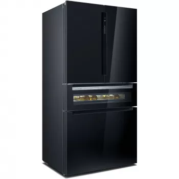 Siemens KF96RSBEA blakus-blakus ledusskapis Brīvi novietojams 572 L Melns