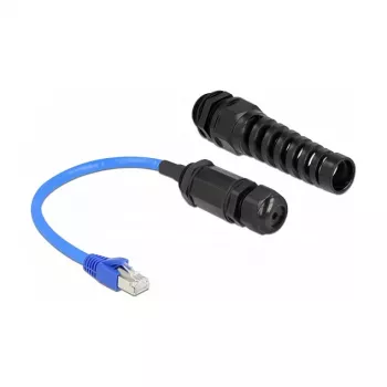 Tīkla kabelis DeLOCK 66809 melns/zils 0,25 m Cat6 SF/UTP