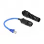 Tīkla kabelis DeLOCK 66809 melns/zils 0,25 m Cat6 SF/UTP