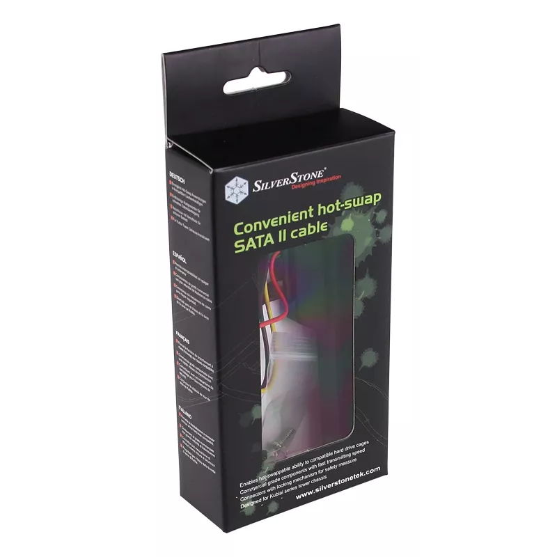 SATA kabelis Silverstone CP05 0,5 m melns