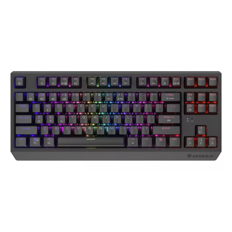 GENESIS Thor 230 TKL klaviatūra spēlēm USB + RF Wireless + Bluetooth QWERTY US English melna