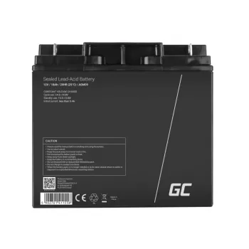 Uzlādējams slēgta tipa svina-skābes akumulators zaļa Cell AGM09 12 V 18000 mAh, melns, 167×77×181 mm, 4,8 kg