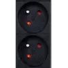 Strāvas sadales bloks GEMBIRD EG-PDU-9F2F — 9 franču (E tipa) rozetes, 1U statne, 16A, 2 m kabelis
