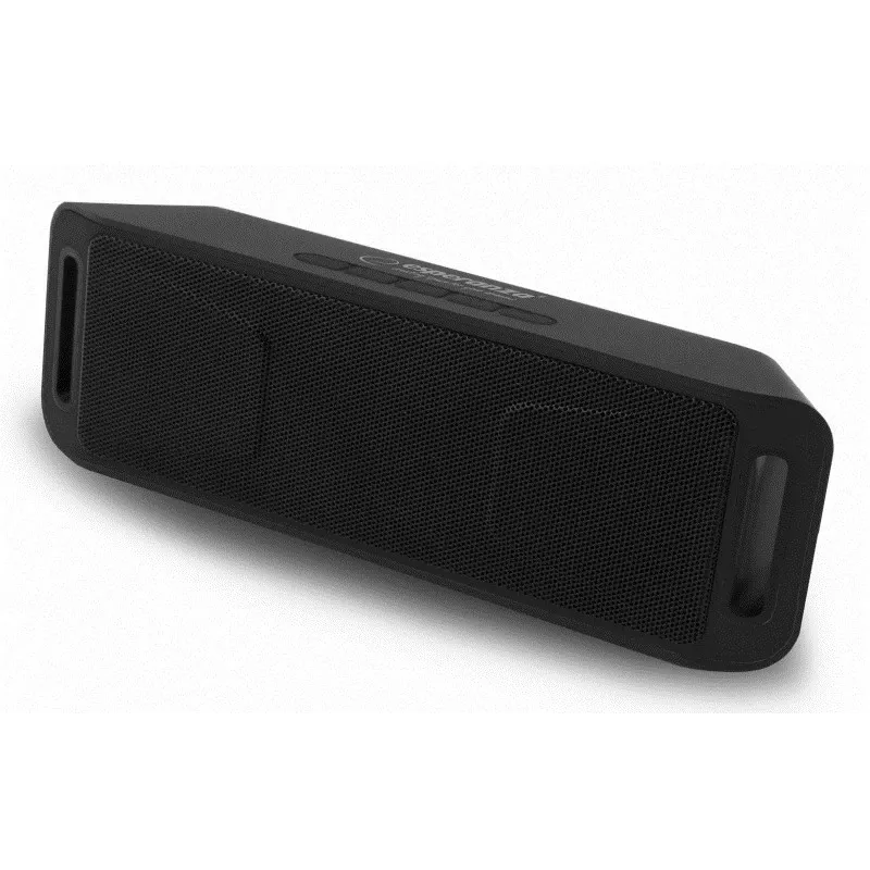 Stereo pārnēsājamais skaļrunis ESPERANZA FOLK melns — 6 W RMS, Bluetooth, MicroSD, LiPo baterija