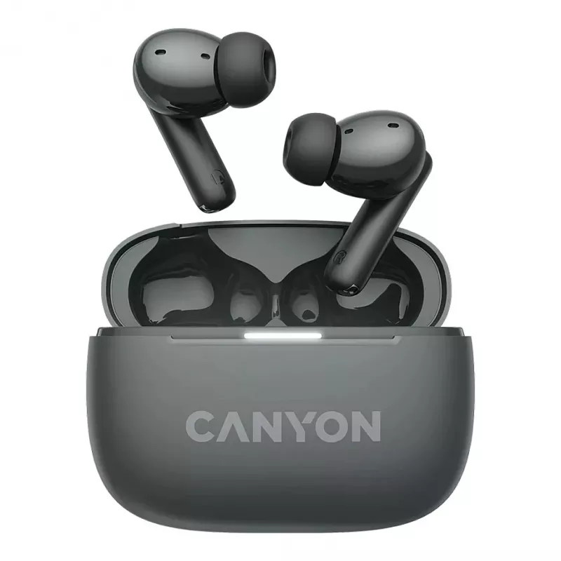 Canyon CNS-TWS10BK Austiņas un Mikrofons True Wireless Stereo (TWS) Iekšauss Zvanu/mūzikas/sporta/ikdienas lietošanai USB Type-C Bluetooth Melns (CNS-TWS10BK)