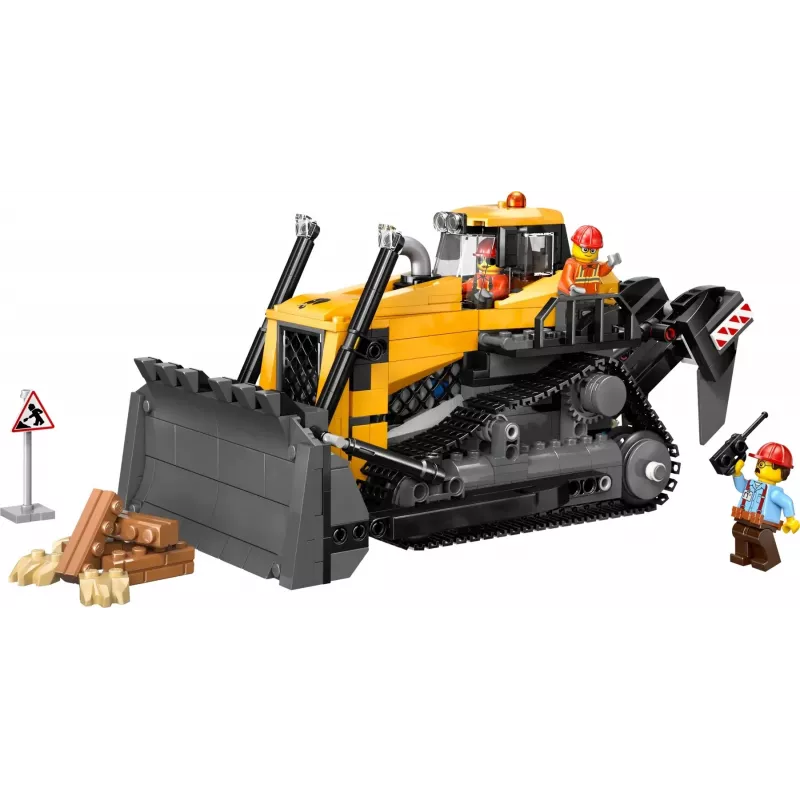 Būvniecības buldozera rotaļlieta LEGO 60466, City sērija, 682 detaļas, 3 minifigūras, ieteicamais vecums 8+, izmērs 120×240×130 mm