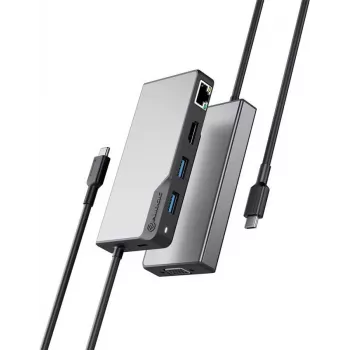 ALOGIC USB-C Fusion MAX 6-in-1 Hub V2 - dokstacija - USB-C 3,1 Gen 1 - VGA, HDMI - 1GbE (UCFUPRGVV2-SGR)