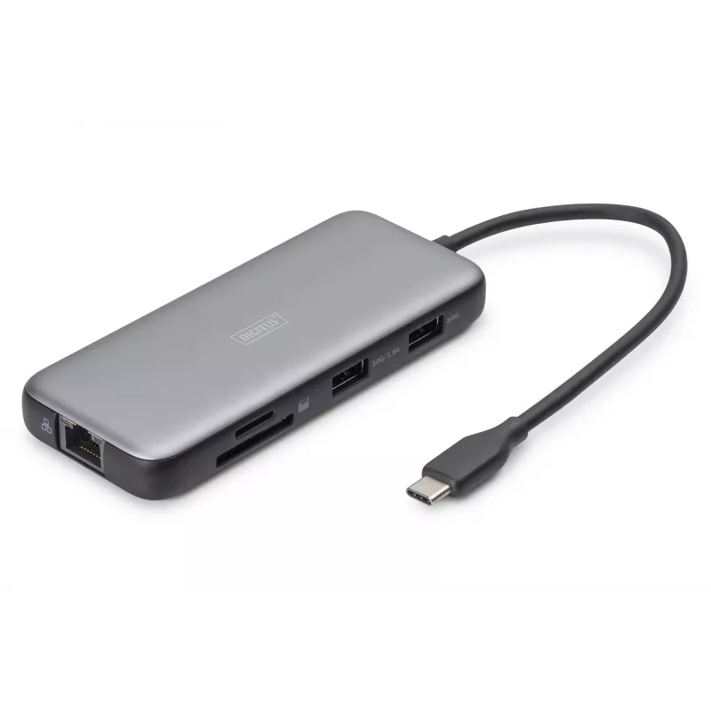USB-C dokstacija Digitus DA-70915 8 portu 100W Power Delivery