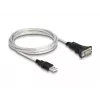 DeLOCK 63465 seriālais kabelis melns caurspīdīgs 1,8 m USB Type-A DB-9