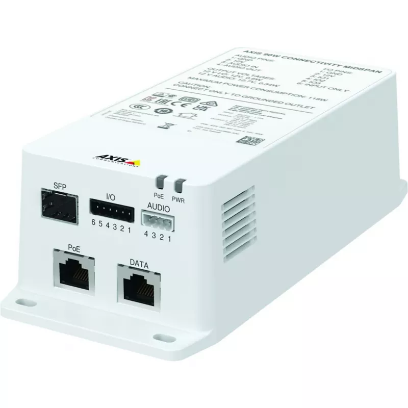 Midspan Axis TU8003 90W Vadu Ethernet 10/100/1000 Mbit/s Balts