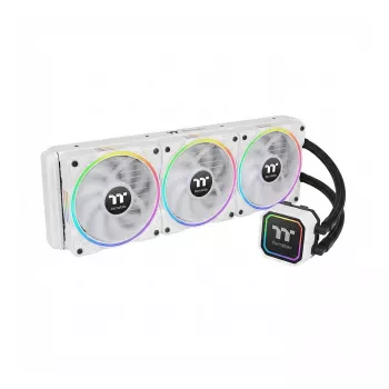 120mm Thermaltake TS140 EX RGB balta 3-pack case fans, PWM, balta blades and frame