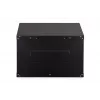 Pie sienas stiprināms 19 collu plaukta skapis DIGITUS Dynamic-N DN-37103 — 7U, 600x600 mm, IP20, nekomplektēts, melns