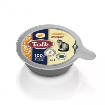 FOLK Traditional Polish delicious rabbit - mitrā kaķu barība - 85g