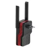 Wi‑Fi signāla pastiprinātājs Cudy RE3000 2400–5000 MHz, 802.11ax/ac/n/g/b/a, Ethernet 100 Mbps, ārējā antena, melns/sarkans