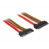 SATA kabelis DeLOCK 84917 0,1 m SATA 22 kontaktu oranžs sarkans dzeltens