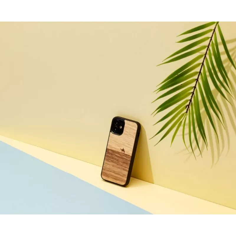 Aizsargājošs tālruņa maciņš Man and Wood iPhone 12 mini — Terra Melns
