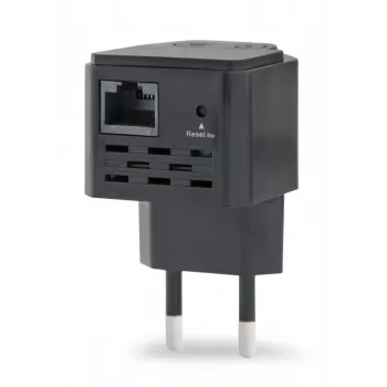 Tīkla retranslators GEMBIRD WNP-RP300-03-BK, 300 Mbps, 2,4 GHz, 802.11g, 1x RJ-45, iekšējā 3 dBi antena, AC 100–240V