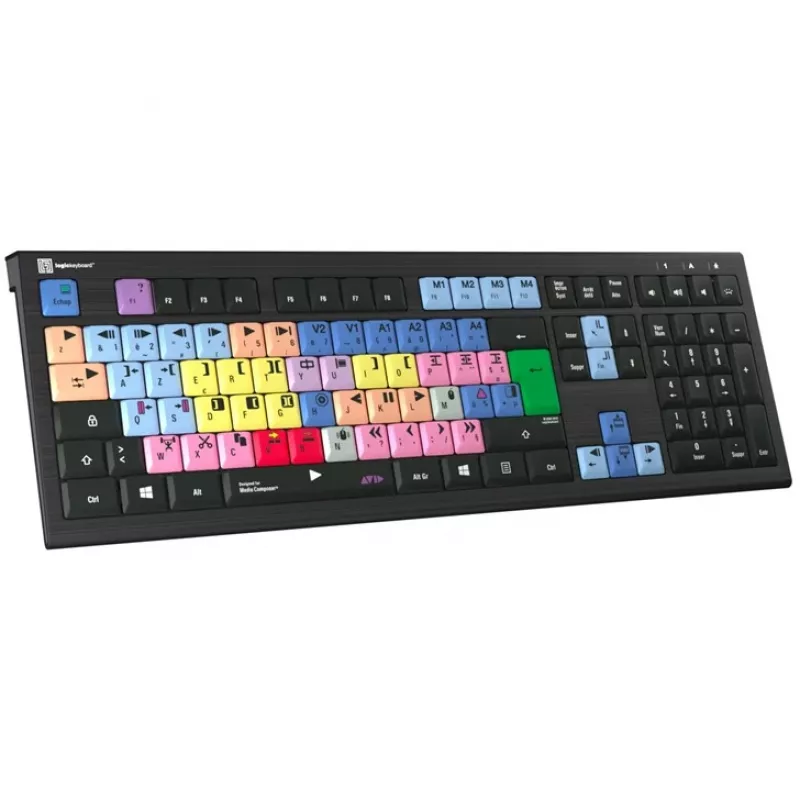 Logickeyboard LKB-MCOM4-A2PC-FR tastatūra USB AZERTY franču melna (LKB-MCOM4-A2PC-FR)