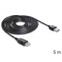 USB kabelis DeLOCK EASY-USB 2.0-A 5m melns