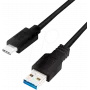 Logilink - USB kabelis - USB Type A (M) uz USB-C (M) atgriezenisks - USB 3.2 Gen 1 - 3 A - 2 m - melns (CU0170)
